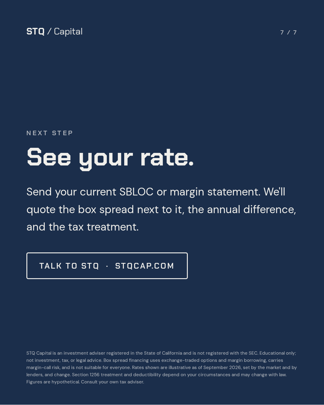 Next step: see your rate